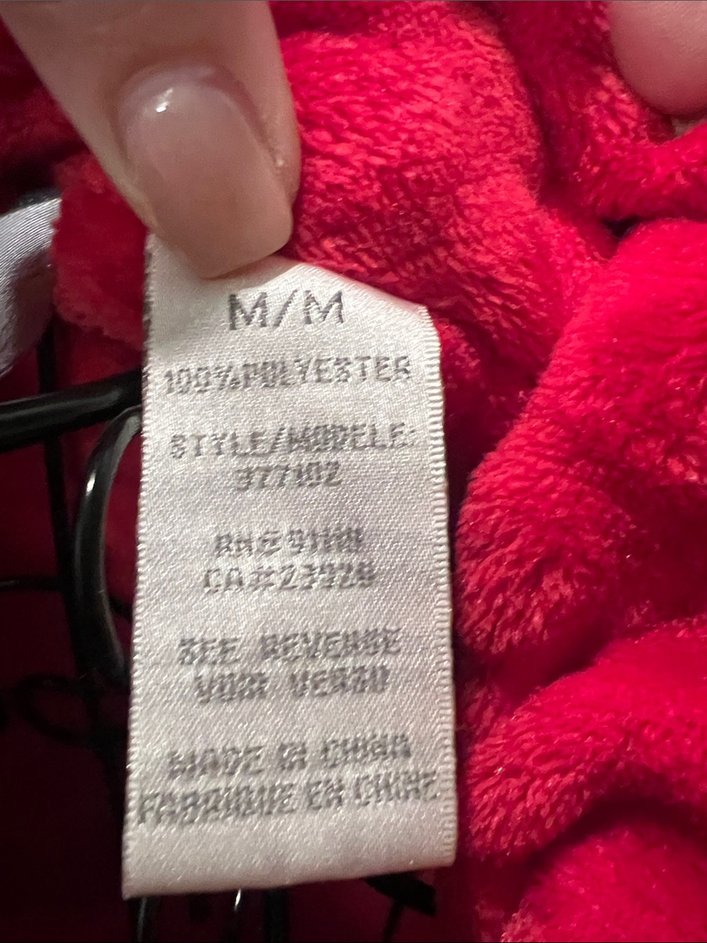 Vintage Jasmine Rose Red Plush Long Robe Coat - Picture 3 of 9